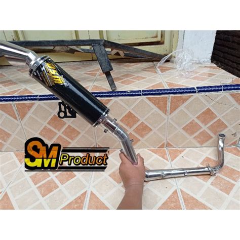 Jual Knalpot Samlong Drag Mandalika DSM Black Series Full System All