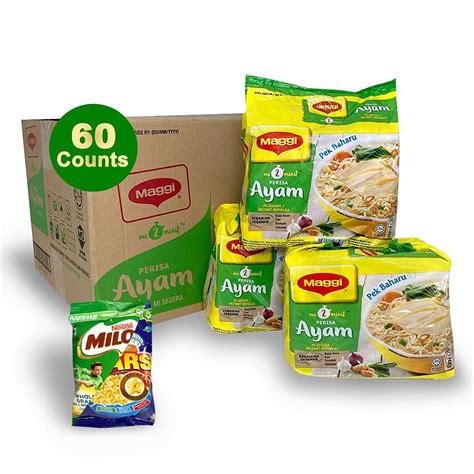 Buy Maggie 60 Pack CHICKEN Instant Noodles And 1 Pack Nestle Cereal