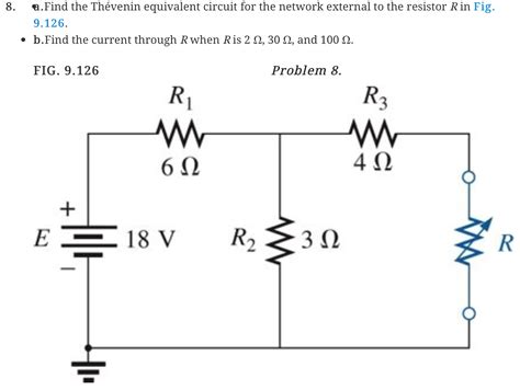 Solved Find The Thevenin Equivalent Circuit For The Network