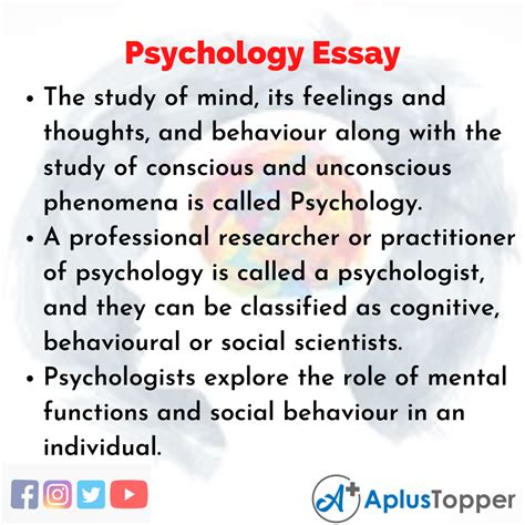 Psychology Essay Essay On Psychology For Students And Children In