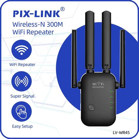 Pix Link Wr45 Wifi Extender Signal Booster Wifi Range Extender