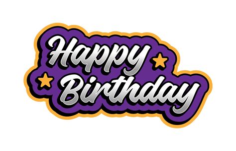 Happy Birthday Stickers Vector Art, Icons, and Graphics for Free Download