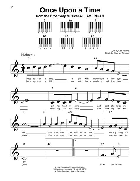 Once Upon A Time By Charles Strouse Sheet Music For Super Easy Piano At Sheet Music Direct