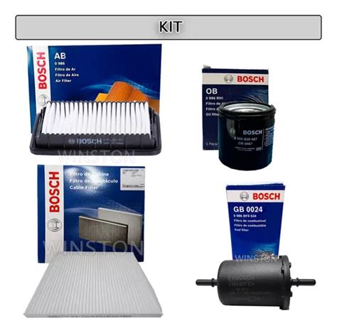 Kit Filtros Cabine Oleo Combustivel Ar Bosch Hb20 Hb20s 1 0