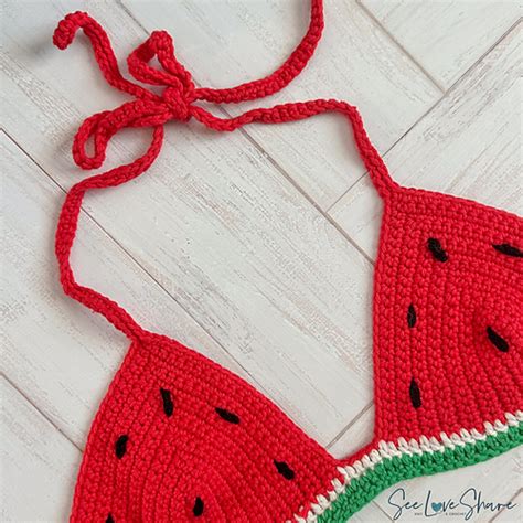 Ravelry Crochet Watermelon Bikini Pattern By See Love Share