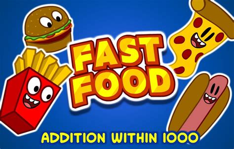 Addition Within 1000 Game Fast Food Mindly Games