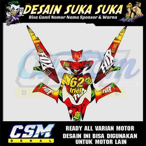 Jual 746 DEKAL DECAL MOTOR XEON KARBU RC STIKER STICKER STRIPING BODY