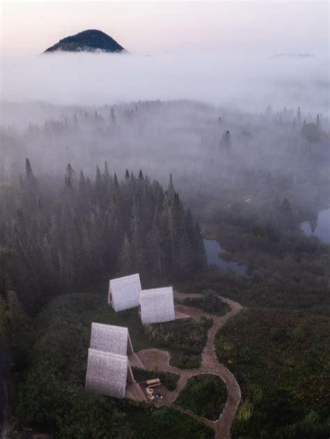 These Dramatic A Frames Sit On The Edge Of Quebecs Mont Tremblant