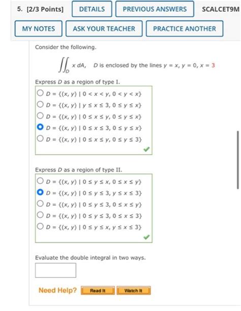 Solved Scalcet M Consider The Following Dxda D Is Enclosed Chegg