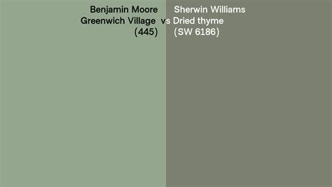 Benjamin Moore Greenwich Village 445 Vs Sherwin Williams Dried Thyme