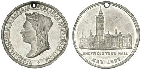 Medal Victoria Diamond Jubilee Sheffield Town Hall United