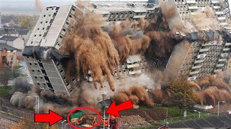 Amazing Dangerous Building Demolition Fastest Heavy Equipment Machines