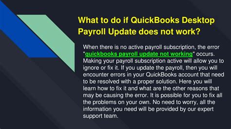 Ppt What To Do If Quickbooks Desktop Payroll Update Does Not Workppt Powerpoint Presentation