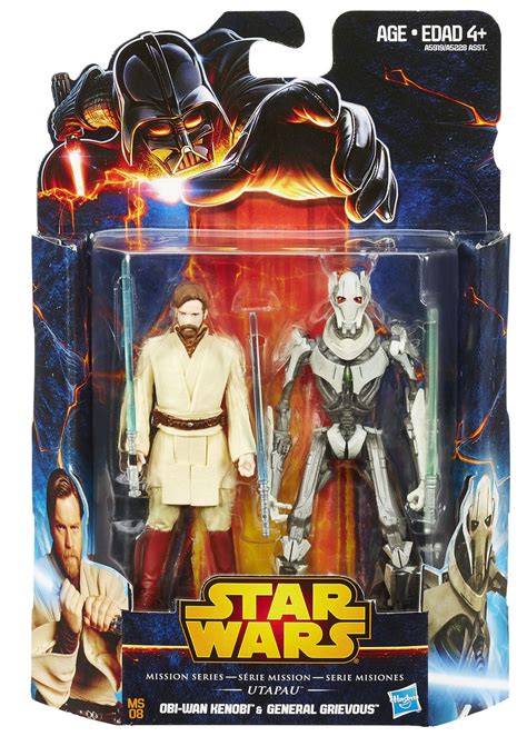 Star Wars Mission 2 Pack Obi Wan Kenobi And General Grievous