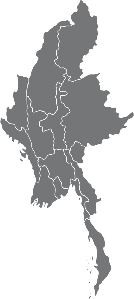 Free doodle dessin à main levée de la carte du myanmar 18754358 PNG