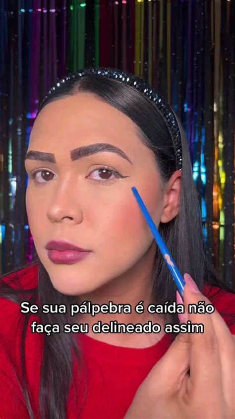 DELINEADO PARA QUEM TEM PÁLPEBRA CAÍDA Tutorial de maquiagem fácil