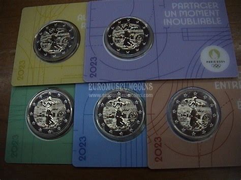 Francia Olimpiadi Parigi Euro Commemorativi Coincard Colore