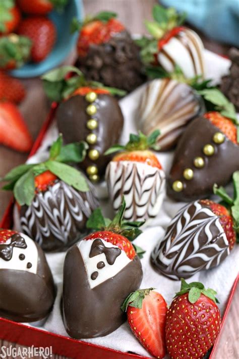 Chocolate-Covered Strawberries Five Ways - SugarHero