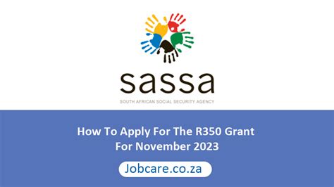 How To Apply For The R350 Grant For November 2023 Jobcare