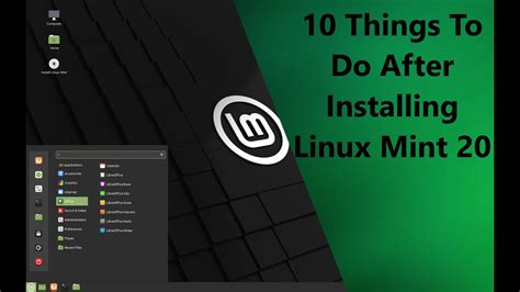 10 Things To Do After Installing Linux Mint 20 Ulyana YouTube