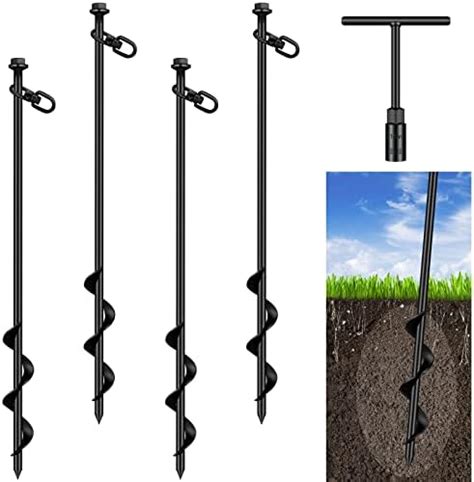 Amazon 16 Inch Ground Anchors Spiral Blade Heavy Duty Earth