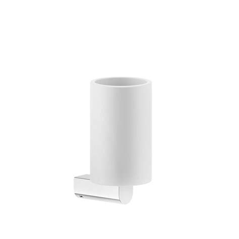 Gessi Rilievo Portavasos Para Montaje En Pared Vaso Blanco Mate Vaso