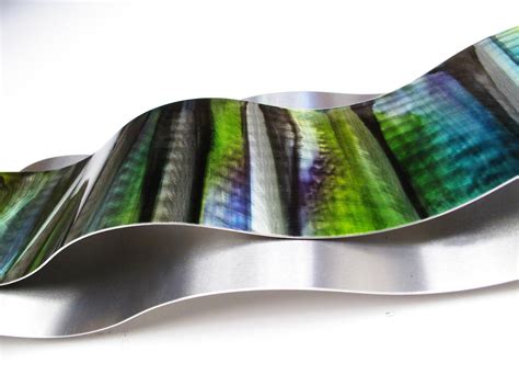 Metal Wall Art Green Wall Accent Metal Sculpture rythmic Curves by Brian M Jones Modern ...