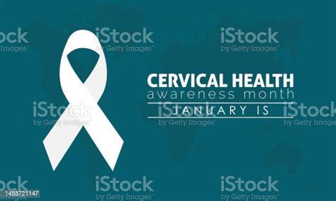 Vector Banner Template Design Concept Of Cervical Health Awareness