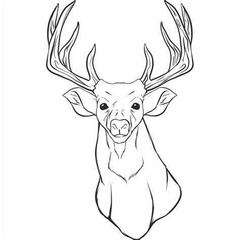 Reindeer Head Coloring Pages Coloring Home