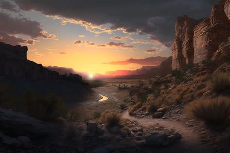 Désert De Canyon De Roche Rouge Dans Le Paysage Panoramique Du Nevada