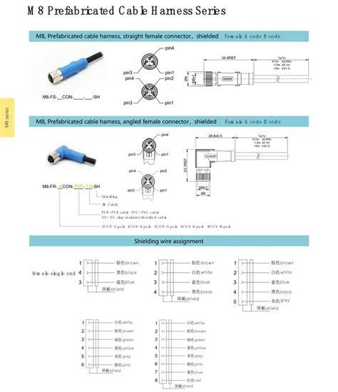 Supplier Sensor Connector 2 3 4 5 Pin A Type Male Female Straight Angle