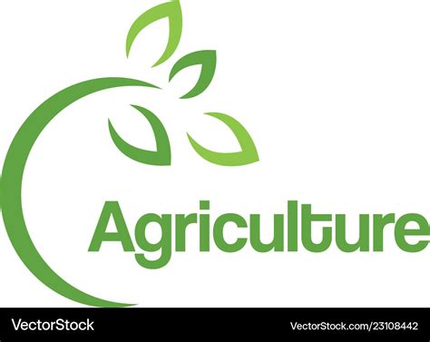 Green agriculture logo design template Royalty Free Vector