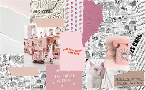 Aesthetic Pink Collage Laptop Wallpapers - Wallpaper Cave