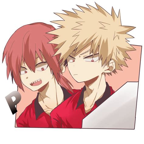 Kirishima Eijirou Bakugou Katsuki Kiribaku Bnha Mha Dibujar Ojos De Anime Anime Novios Ojos