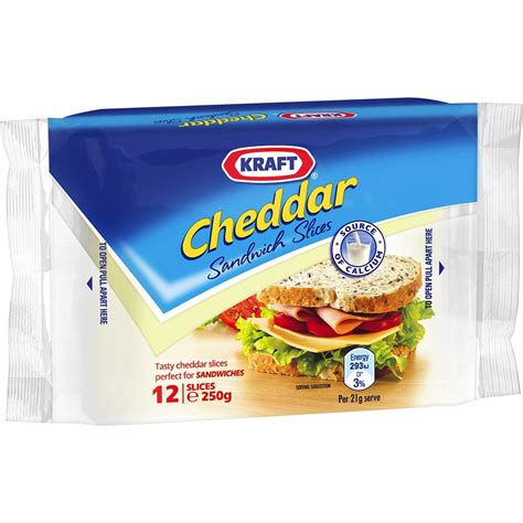 Kraft Cheese Cheddar Singles Slices 250g Glomark Lk