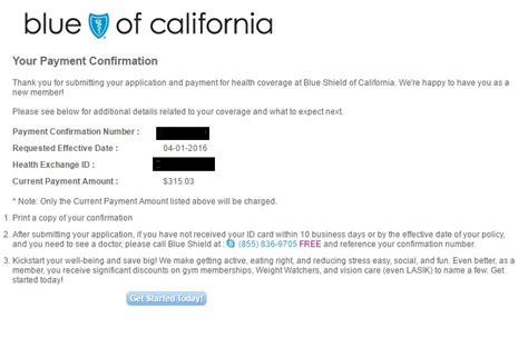 Blue Shield Online Covered California Payments Not Applied For New