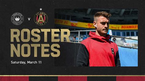 Starting XI and roster notes: Atlanta United travels to Charlotte for ...