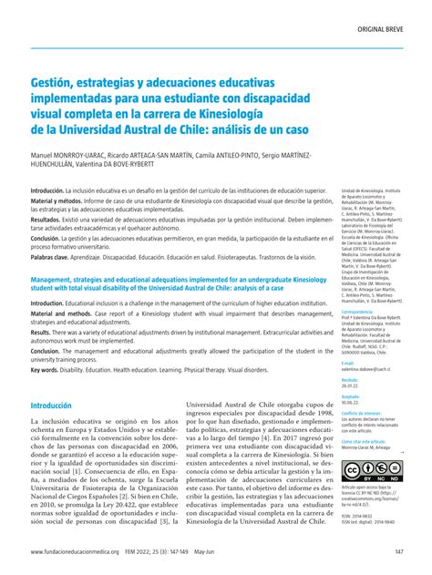 Pdf Gesti N Estrategias Y Adecuaciones Educativas Implementadas Para