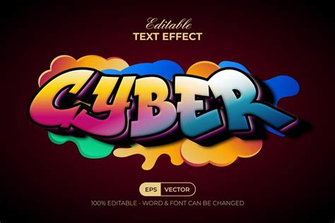 Premium Vector Graffiti Text Effect Colorful Style Editable Text Effect