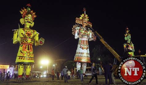 Dussehras Spectacular Ravan Dahan At Nagpurs Kasturchand Park All Set