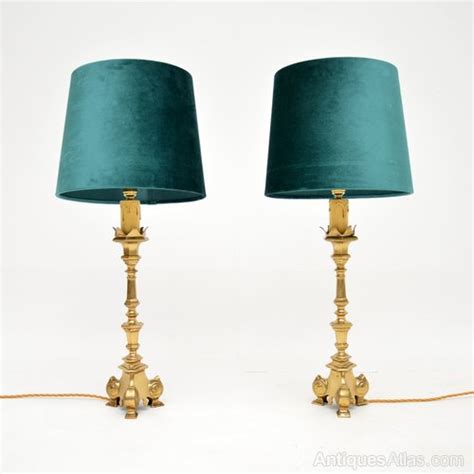 Antiques Atlas Pair Of Antique Solid Brass Table Lamps