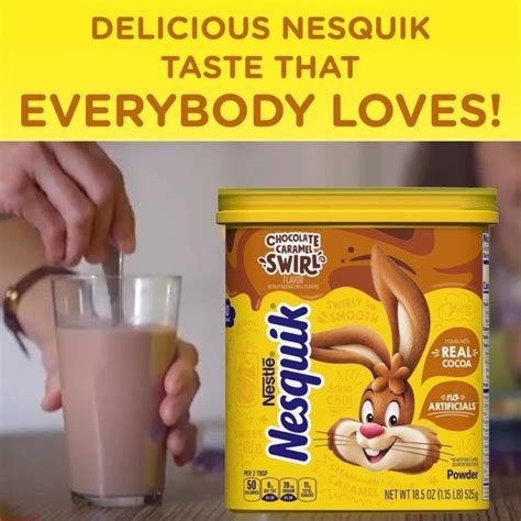 Купить Какао Nestle Nesquik Chocolate Caramel Swirl Flavor Powdered ...