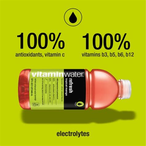 Vitaminwater Refresh Tropical Mango Water Beverage 32 Fl Oz Frys