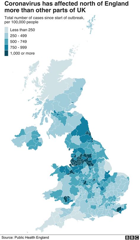 Coronavirus infection: Why is there a North-South divide in England