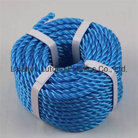 PE Material Monofilament Color Twisted Plastic Rope In Packaging