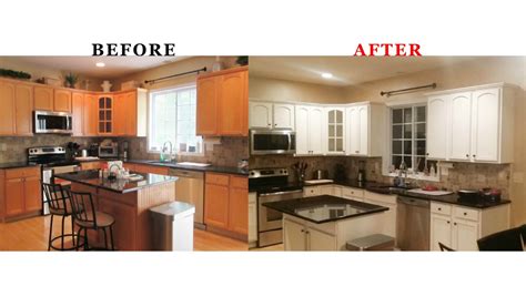 Before And After Photos Of Painted Oak Cabinets Resnooze