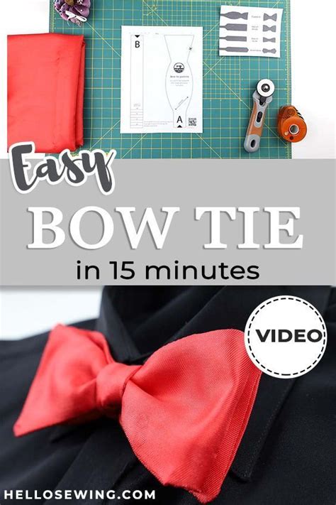 Learn How To Sew A Bow Tie With This Free Sewing Pattern And My Step By