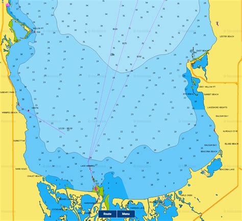 Lake Winnipeg Contour Map