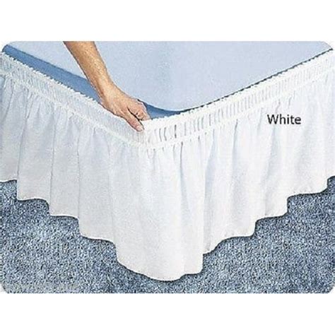 Wrap Around Dust Ruffle Cotton Blend Bed Skirt 14 Inch Drop Twin