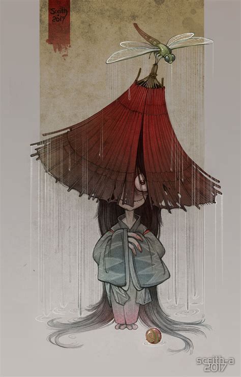 Artstation Yōkai Japanese Folklore Olga Levina Japanese Drawings